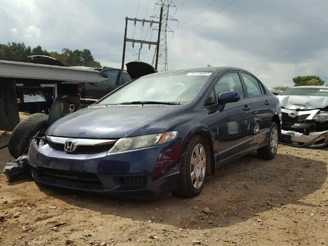 2HGFA1F54AH576687 - 2010 HONDA CIVIC LX BLUE photo 2