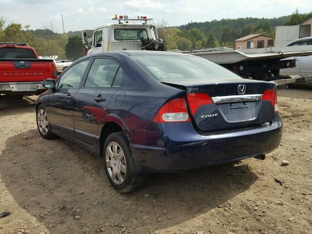 2HGFA1F54AH576687 - 2010 HONDA CIVIC LX BLUE photo 3