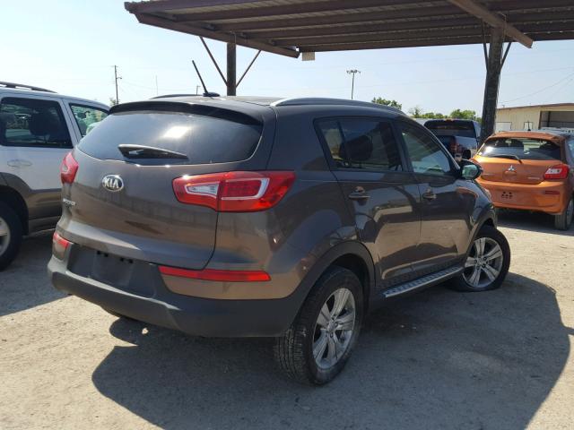 KNDPB3A21D7471498 - 2013 KIA SPORTAGE B BROWN photo 4