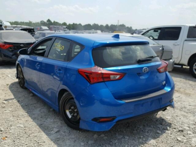 JTNKARJE8GJ514652 - 2016 TOYOTA SCION IM BLUE photo 3