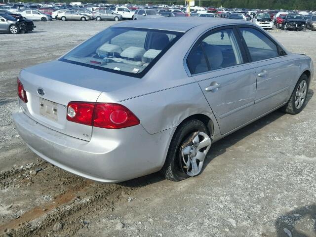 KNAGE123885195693 - 2008 KIA OPTIMA LX SILVER photo 4