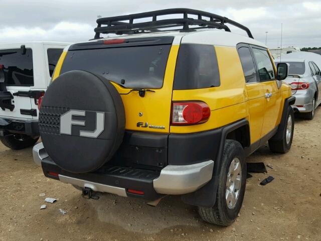 JTEZU11F570002224 - 2007 TOYOTA FJ CRUISER YELLOW photo 4