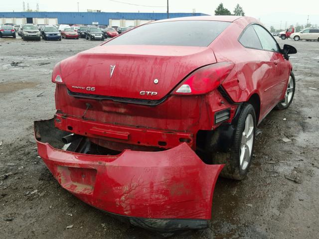 1G2ZM151064148383 - 2006 PONTIAC G6 GTP RED photo 4