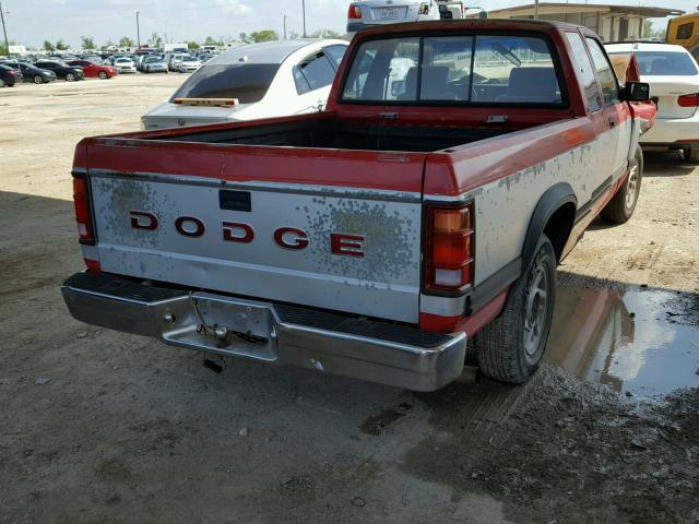 1B7FL23X2PS134531 - 1993 DODGE DAKOTA RED photo 4