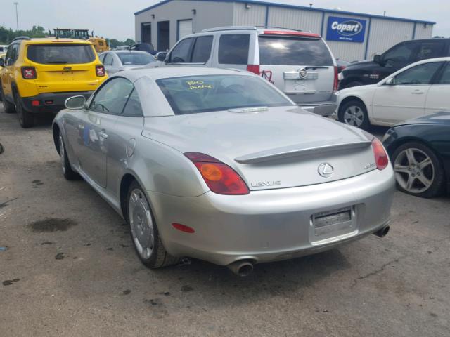 JTHFN48Y520016998 - 2002 LEXUS SC 430 SILVER photo 3