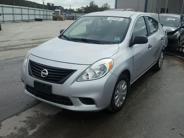 3N1CN7AP8EL870384 - 2014 NISSAN VERSA SILVER photo 2