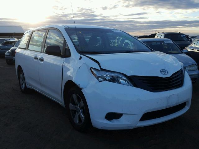 5TDZK3DC0DS383898 - 2013 TOYOTA SIENNA BAS WHITE photo 1