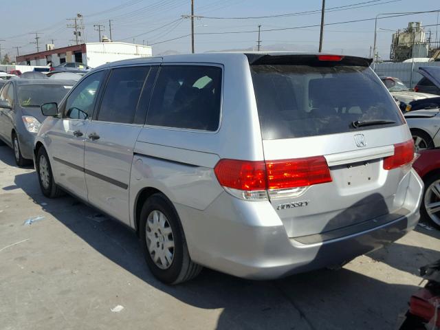 5FNRL3H27AB012803 - 2010 HONDA ODYSSEY LX SILVER photo 3