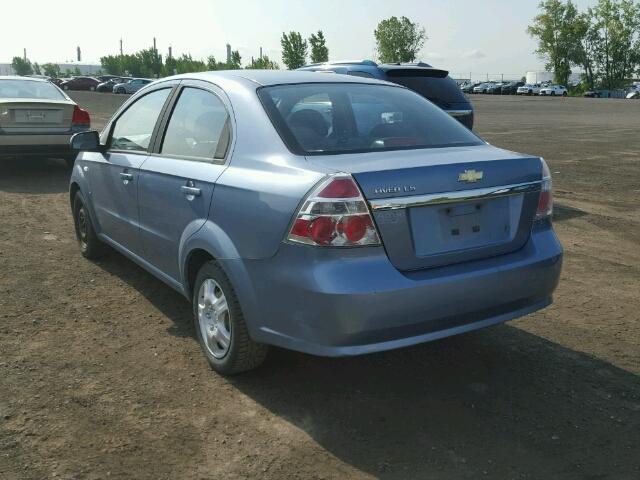 KL1TD55687B047942 - 2007 CHEVROLET AVEO BASE Көк фото 3