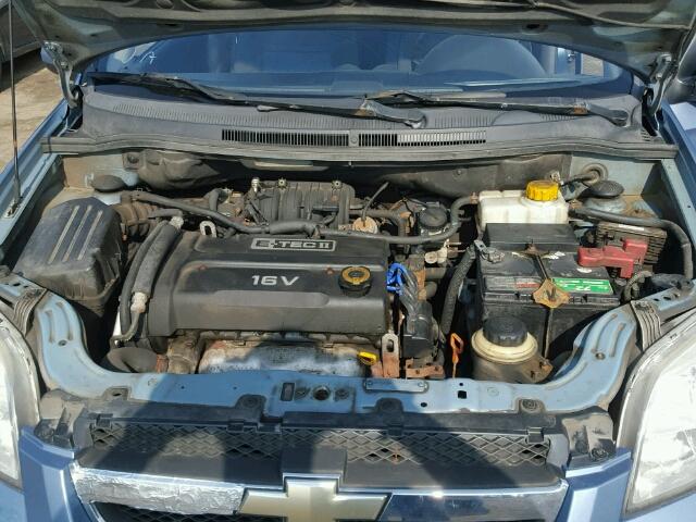 KL1TD55687B047942 - 2007 CHEVROLET AVEO BASE Көк фото 7
