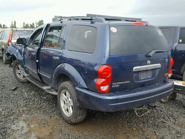 1D4HB58256F173425 - 2006 DODGE DURANGO LI BLUE photo 3