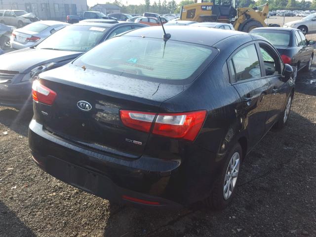 KNADN4A34C6045413 - 2012 KIA RIO EX BLACK photo 4