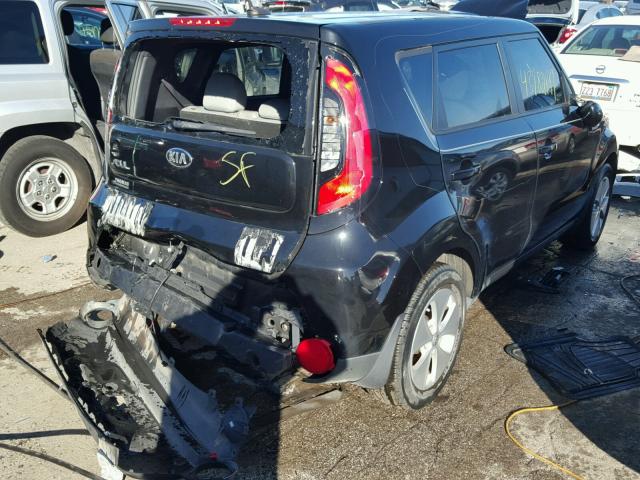 KNDJN2A26E7725425 - 2014 KIA SOUL BLACK photo 4