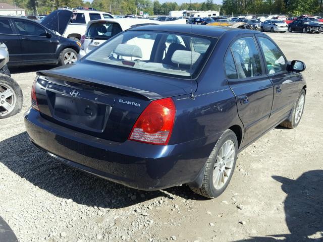 KMHDN46D06U304026 - 2006 HYUNDAI ELANTRA GL BLUE photo 4