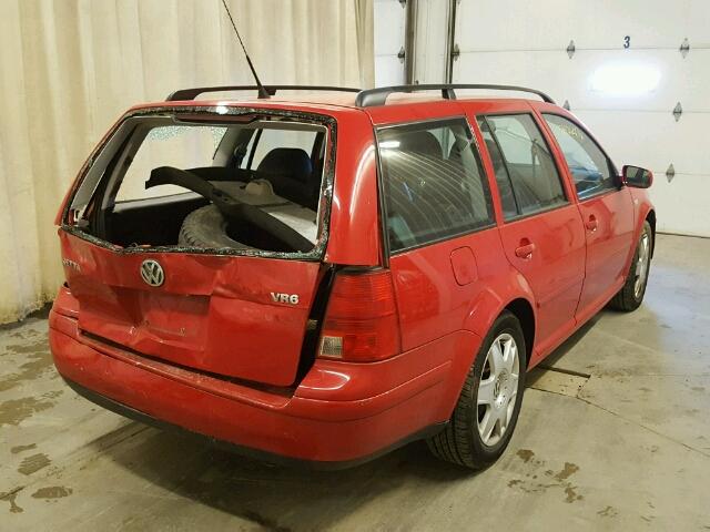 WVWTG61J12W150413 - 2002 VOLKSWAGEN JETTA RED photo 4