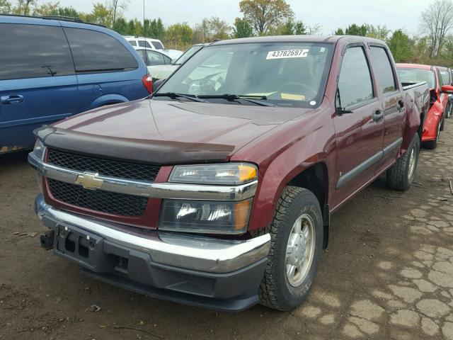 1GCCS13E578217382 - 2007 CHEVROLET COLORADO BURGUNDY photo 2