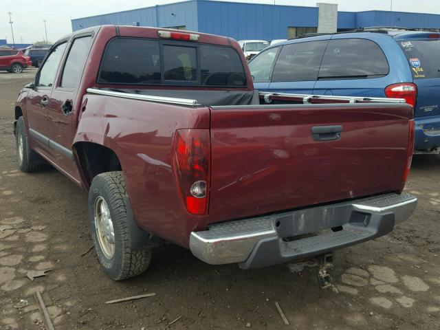 1GCCS13E578217382 - 2007 CHEVROLET COLORADO BURGUNDY photo 3