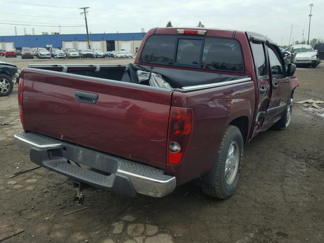 1GCCS13E578217382 - 2007 CHEVROLET COLORADO BURGUNDY photo 4