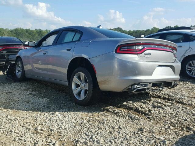 2C3CDXHG7GH114678 - 2016 DODGE CHARGER SX SILVER photo 3