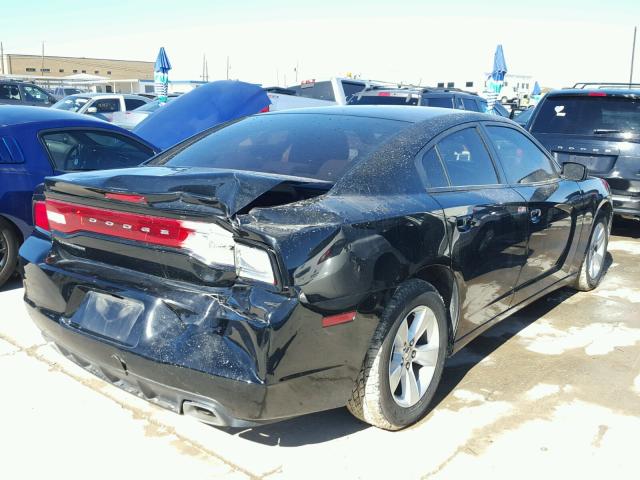 2C3CDXBG7DH637722 - 2013 DODGE CHARGER SE BLACK photo 4