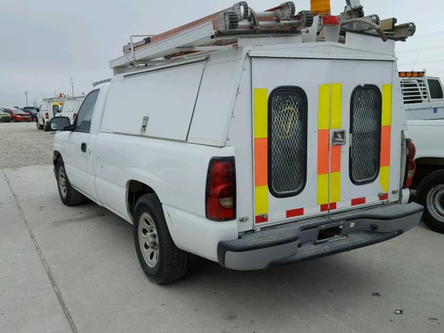 1GCEC14X67Z148850 - 2007 CHEVROLET SILVERADO WHITE photo 3