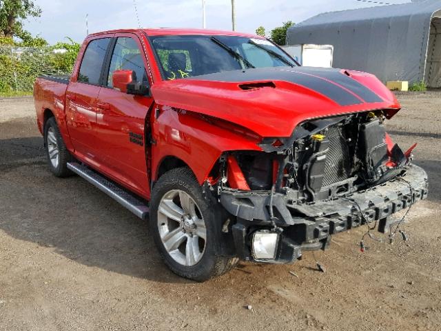 1C6RR7MT0GS206807 - 2016 RAM 1500 SPORT RED photo 1