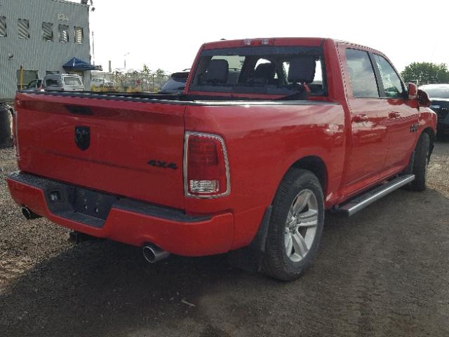 1C6RR7MT0GS206807 - 2016 RAM 1500 SPORT RED photo 4