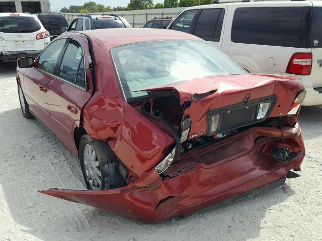 1LNHM86S74Y608552 - 2004 LINCOLN LS 红色 照片 3