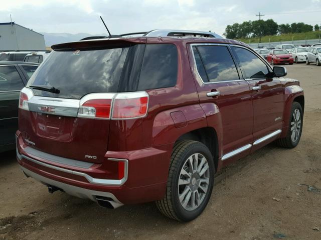 2GKFLVE34H6123096 - 2017 GMC TERRAIN DE MAROON photo 4