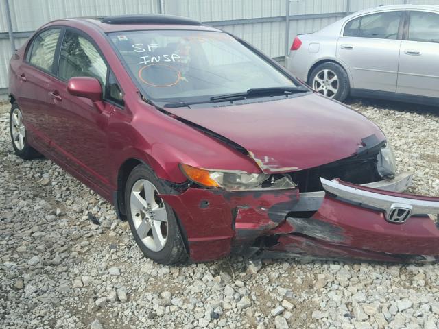 1HGFA16886L140445 - 2006 HONDA CIVIC EX MAROON photo 2