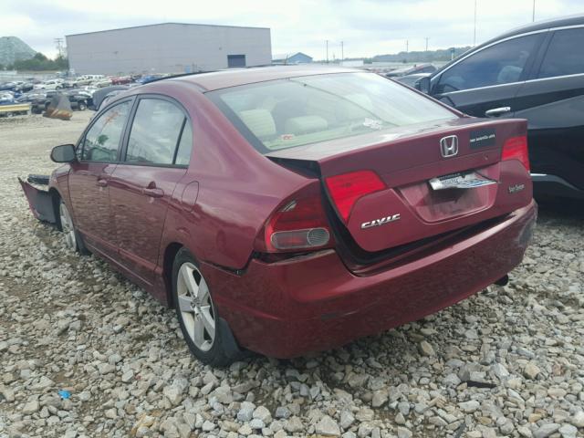 1HGFA16886L140445 - 2006 HONDA CIVIC EX MAROON photo 3