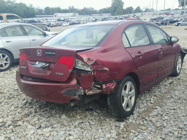 1HGFA16886L140445 - 2006 HONDA CIVIC EX MAROON photo 4