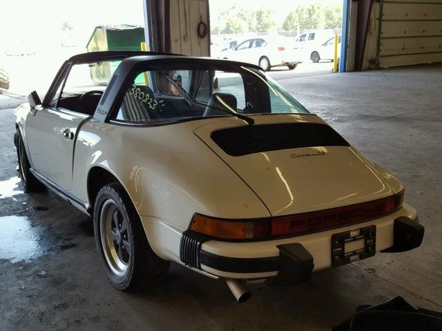 9117610051 - 1977 PORSCHE 911 TARGA WHITE photo 3