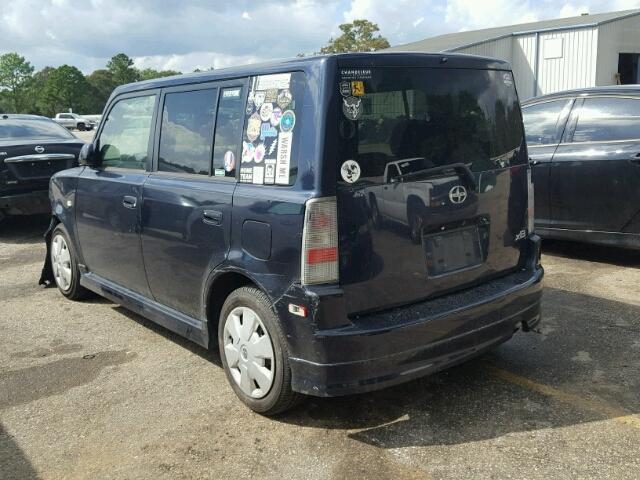 JTLKT324764106775 - 2006 SCION XB BLUE photo 3