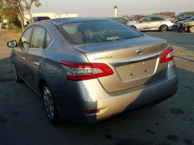 3N1AB7AP2EY248673 - 2014 NISSAN SENTRA S GRAY photo 3