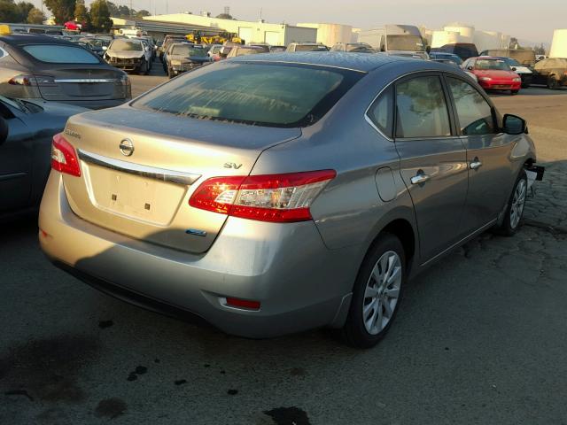 3N1AB7AP2EY248673 - 2014 NISSAN SENTRA S GRAY photo 4