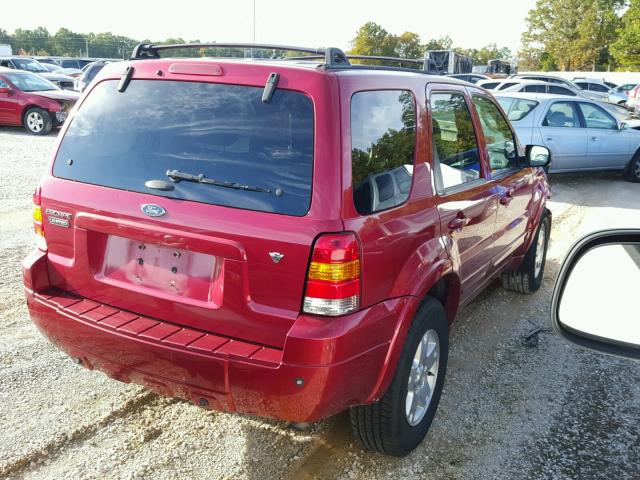 1FMYU041X7KA49324 - 2007 FORD ESCAPE RED photo 4