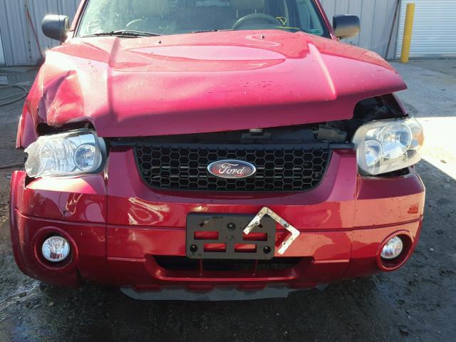 1FMYU041X7KA49324 - 2007 FORD ESCAPE RED photo 7