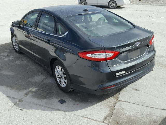 1FA6P0G78F5101135 - 2015 FORD FUSION S GRAY photo 3