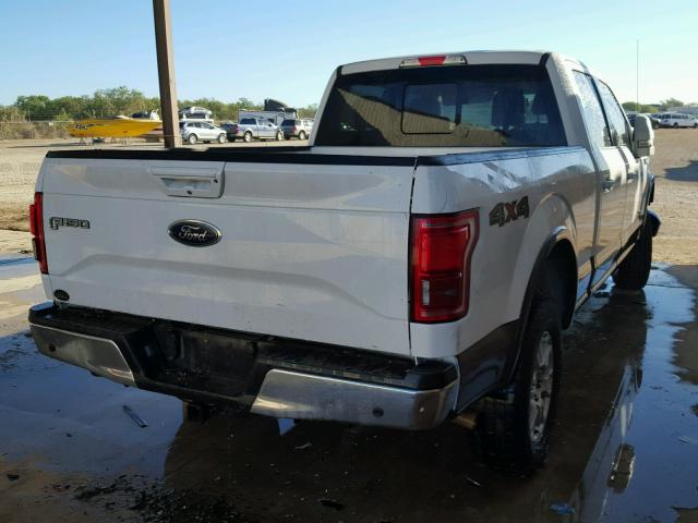 1FTFW1EGXFFA87383 - 2015 FORD F150 SUPER WHITE photo 4