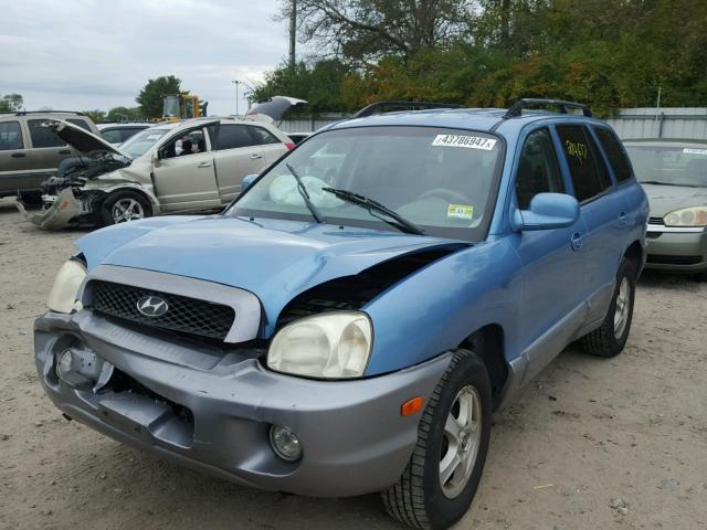 KM8SC73D74U633726 - 2004 HYUNDAI SANTA FE G BLUE photo 2