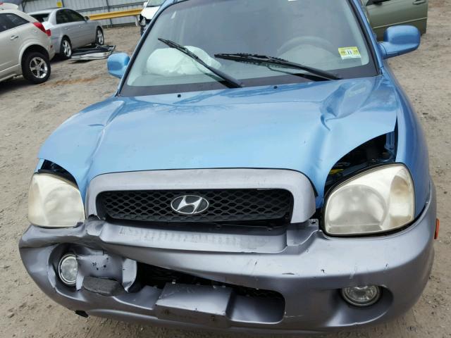 KM8SC73D74U633726 - 2004 HYUNDAI SANTA FE G BLUE photo 7