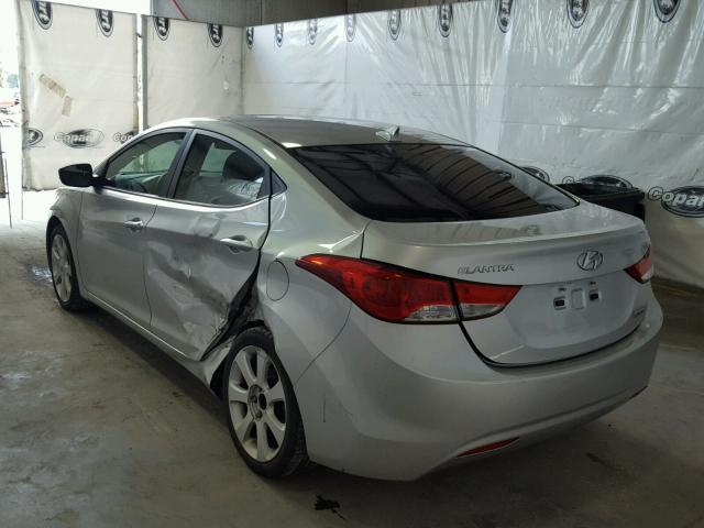 KMHDH4AE4CU313931 - 2012 HYUNDAI ELANTRA SILVER photo 3