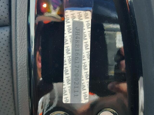 JH4KB16617C002111 - 2007 ACURA RL შავი ფოტო 10