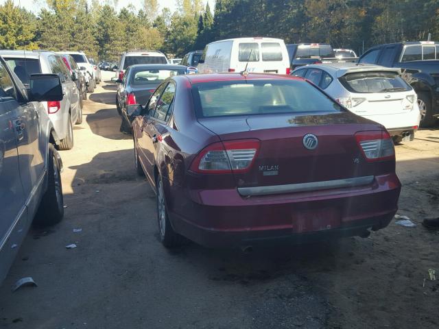 3MEHM08118R656013 - 2008 MERCURY MILAN MAROON photo 3