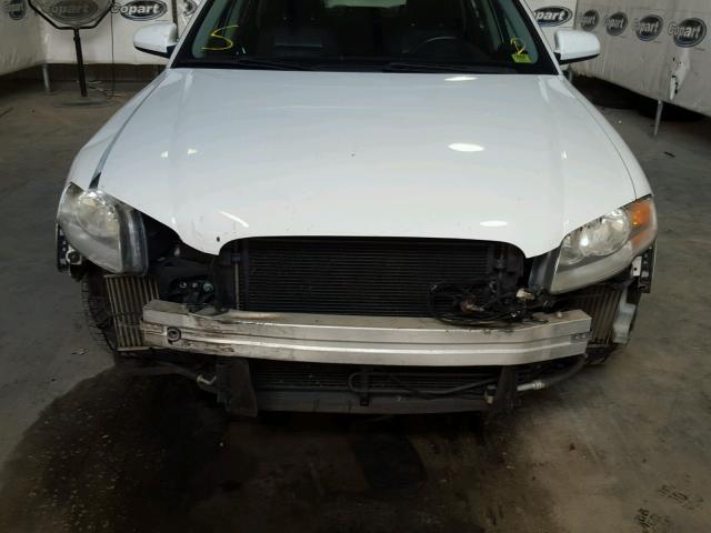 WAUAF78E77A064503 - 2007 AUDI A4 WHITE photo 9