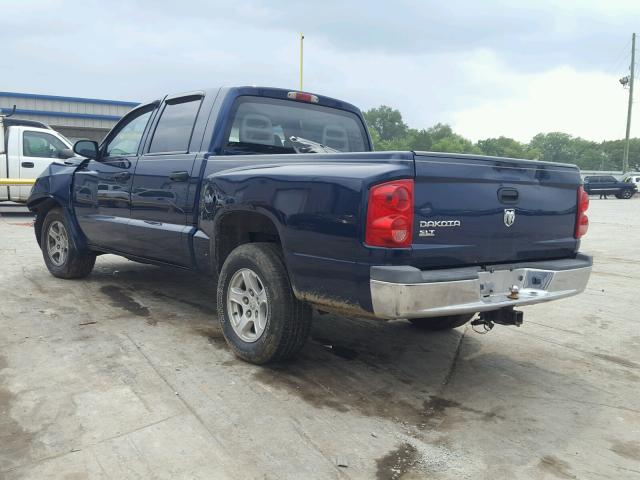 1D7HW48K76S637100 - 2006 DODGE DAKOTA QUA BLUE photo 3