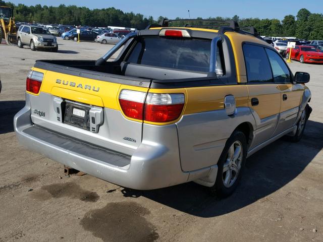 4S4BT62C837112241 - 2003 SUBARU BAJA SPORT YELLOW photo 4