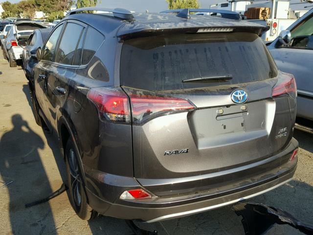 JTMRJREV0JD213179 - 2018 TOYOTA RAV4 HV LE GRAY photo 3