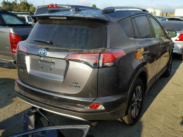 JTMRJREV0JD213179 - 2018 TOYOTA RAV4 HV LE GRAY photo 4